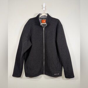 Merrell Jacket Coat Zip Up Heavy Fleece Lined Wool Heavy Charcoal Gray Men XL